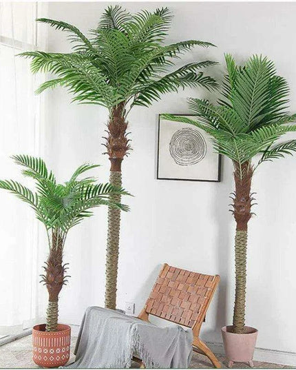 Lifelike Giant Faux Coconut Palm Tree - Ideal Tropical Decoration for Any Space