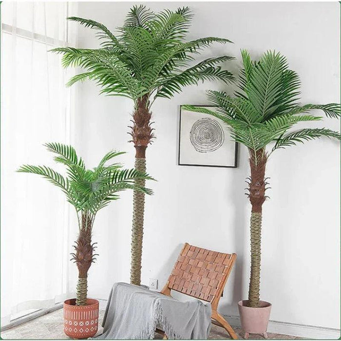 Lifelike Giant Faux Coconut Palm Tree - Ideal Tropical Decoration for Any Space
