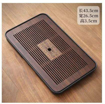 Elegant Wooden Tea Set with Nordic Coasters and Mess-Free Serving Design