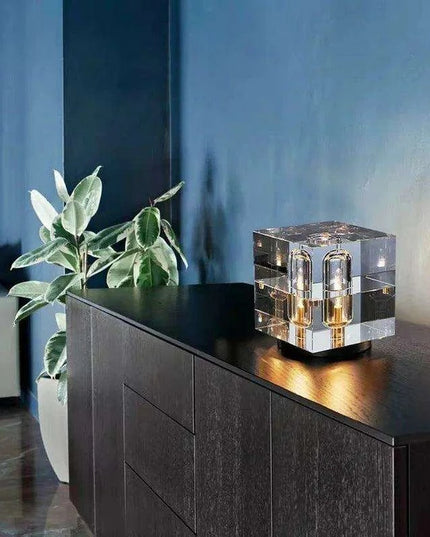 Elegant Nordic Crystal LED Desk Lamp - Adjustable Contemporary Lighting Fixture