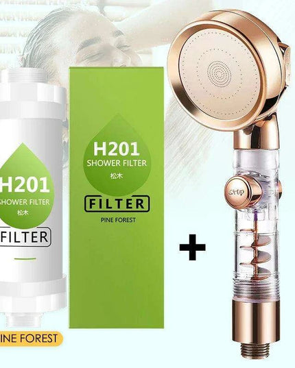 Vitamin C Infused Aromatherapy Spa Shower Head Filter for Hair and Skin Revitalization