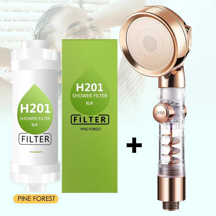 Vitamin C Infused Aromatherapy Spa Shower Head Filter for Hair and Skin Revitalization