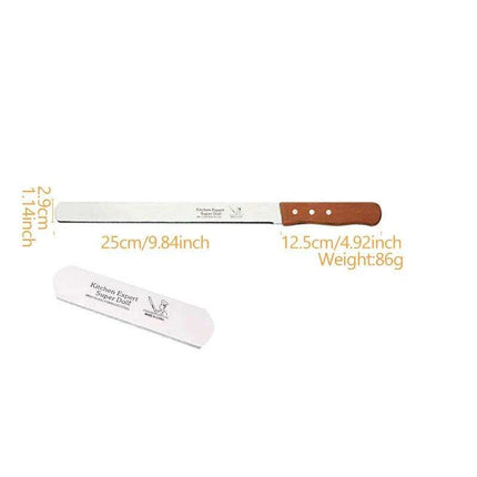 Ergonomic Wooden Handle Stainless Steel Slicing Knife Set - 4 Sizes for Ultimate Versatility