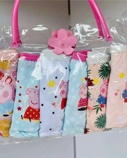 6-Pack Kids Cotton Underwear with Favorite Cartoon Characters - Spiderman, Mickey Mouse, Elsa, and Cars Designs