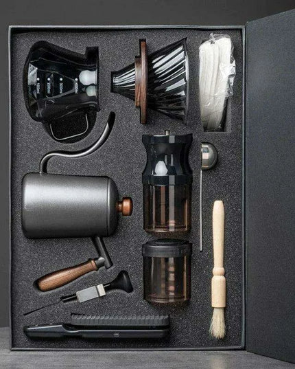 Artisan Coffee Brewing Mastery: Deluxe Wooden Set for Elevated Experiences