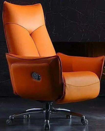 Luxury Cowhide Leather Dual Motor Executive Recliner Office Chair