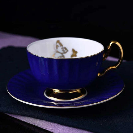 Elegant Heritage: Exquisite Bone China Tea and Coffee Set with 24K Gold Accents