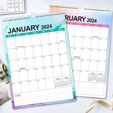 2024 Executive Spiral Bound Desk Calendar and Weekly Planner for Optimal Time Management