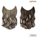 20-Inch Versatile Adjustable Invisible Wire Hair Extensions - Curly and Sleek Options