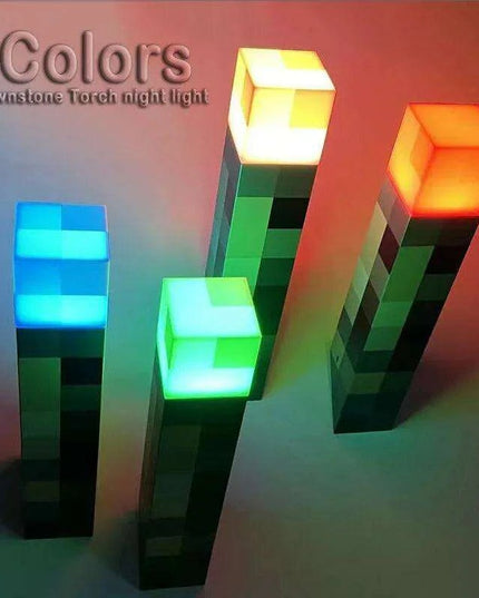 Playful Brownstone Cartoon LED Rechargeable Night Light Torch for Kids - 11-Inch with 4 Color Options