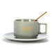 Luxurious Hand-Painted European Ceramic Coffee Mug Set with Gold Detailing - 110ml