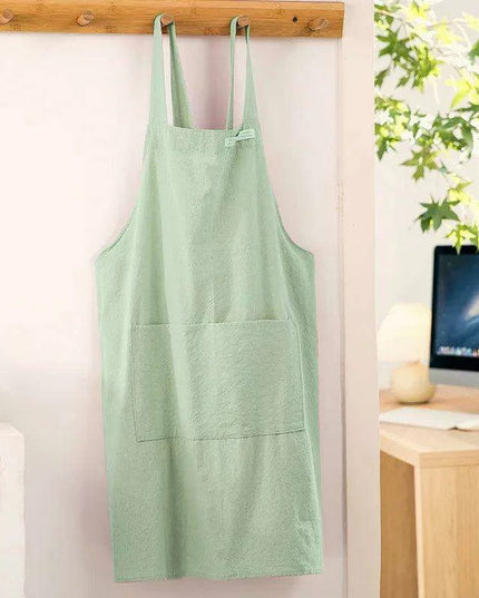 Stylish Denim and Linen Blend Apron for Women - Perfect for Cooking and Crafting
