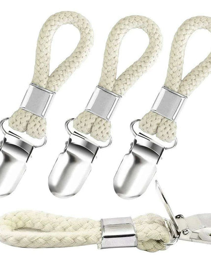 Cotton Loop Kitchen Towel Clip Hanger Set for Efficient Towel Storage and Organization