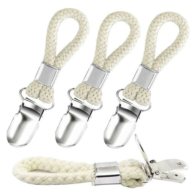 Cotton Loop Kitchen Towel Clip Hanger Set for Efficient Towel Storage and Organization