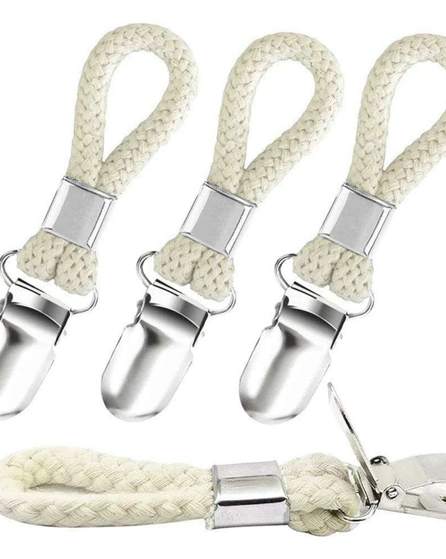 Cotton Loop Kitchen Towel Clip Hanger Set for Efficient Towel Storage and Organization