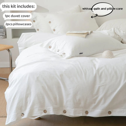 3pcs 100% cotton bedding set Double Duvet Cover Set 220x240 Solid Twist Cotton King Size Bedding Set Quilt Cover Set 3pcs-100-cotton-bedding-set-double-duvet-cover-set-220x240-solid-twist-cotton-king-size-bedding-set-quilt-cover-set