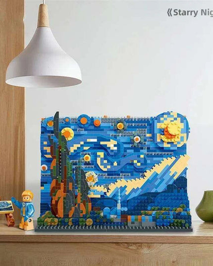 Vincent Van Gogh's Starry Night 3D Microbrick Art Kit - Spark Creativity in Young Artists