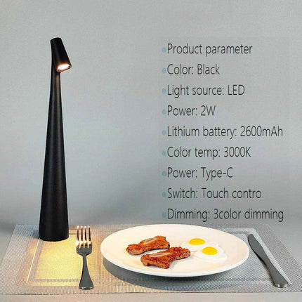 Touch-Sensitive LED Night Light with Customizable Brightness and Rechargeable Battery - Ideal for Children's Rooms, Hotels, and Nightstands