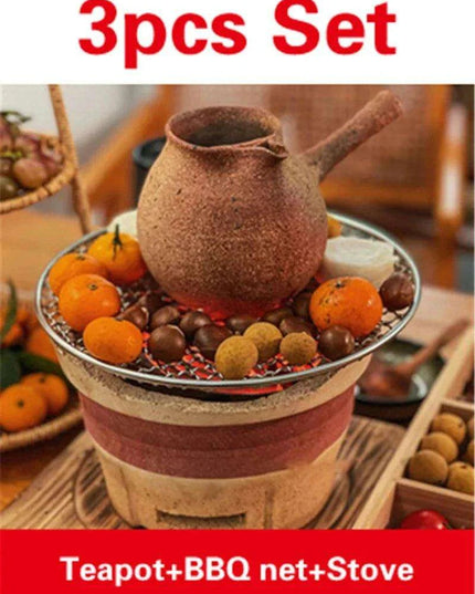 Artisanal Clay Tea Brewing Set with Handcrafted Justice Cup for an Elevated Experience