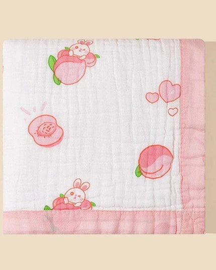 Charming Cartoon Cotton Swaddle Blanket for Infants - Multi-Functional Baby Wrap