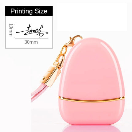 Personalized Name Stamp with Keychain for Clothing & Paper