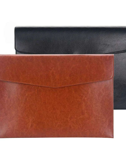 Sophisticated PU Leather Business Portfolio with Ample Storage