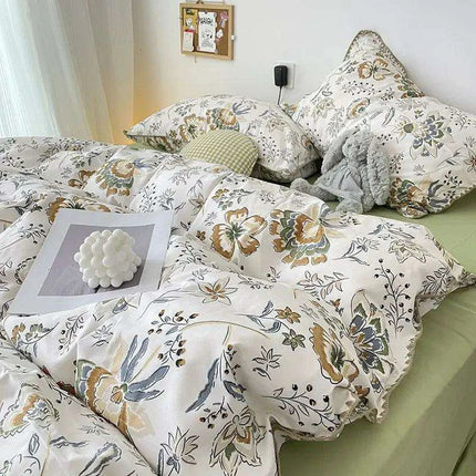 Charming Cherry Blossom Soft Washed Cotton Bedding Set