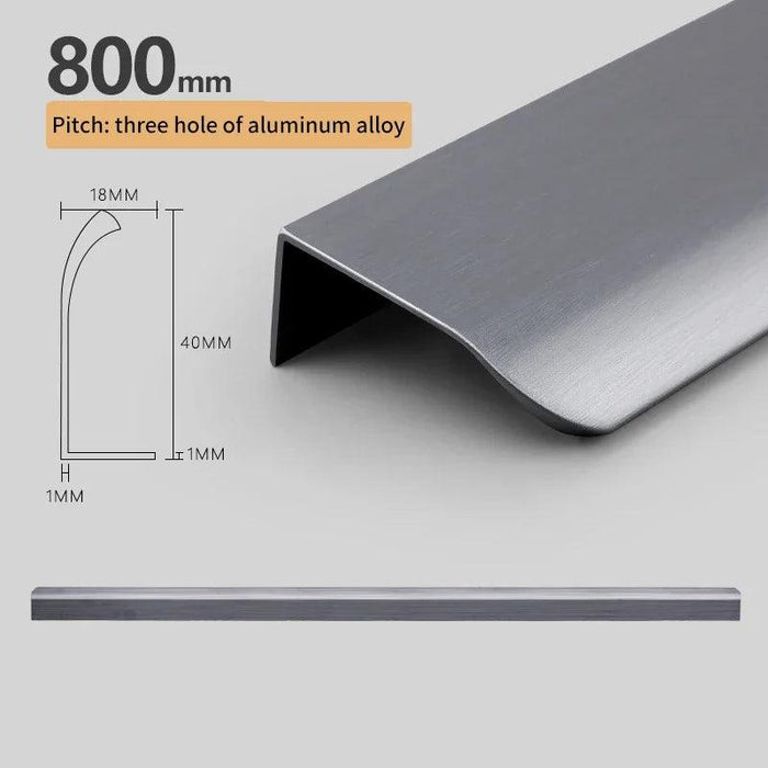 Modern Aluminum Alloy Cabinet Pull Handles - Set of 3