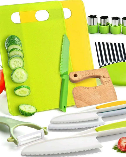 Little Chefs Montessori Cooking Set - 13 Safe and Fun Tools for Young Culinary Explorers