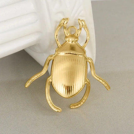 SteelFactory 5pcs Gold Plated Animal Charm Pendants - Stainless Steel