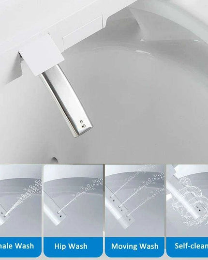 Smart EcoComfort Automatic Bidet Toilet Seat with Remote Control and Night Light