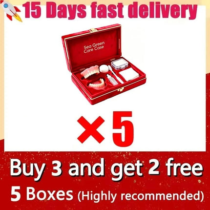 Shop1105480139 Premium Silicone Full-Mouth Dentures Set with Storage B