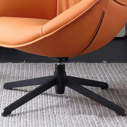 Scandinavian Luxe Leather Lounge Chair - Chic Comfort for Modern Interiors