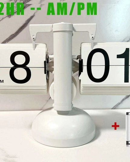 Digital Flip Clock with Automatic Page Turning - Stylish Home Décor with Battery Included