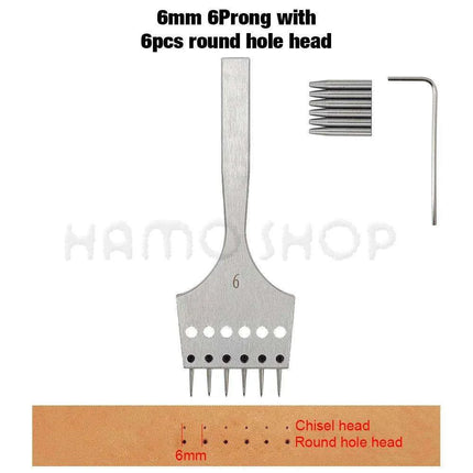 Premium Interchangeable Round Chisel Tool Set for Leather Crafting