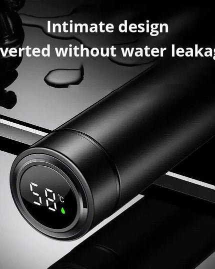 LED Temperature Display Smart Stainless Steel Thermos - 500ML Business Travel Companion