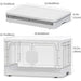 Collapsible 18-Gallon Storage Bin with Clear Access Doors and Rolling Wheels - Optimize Your Organization!