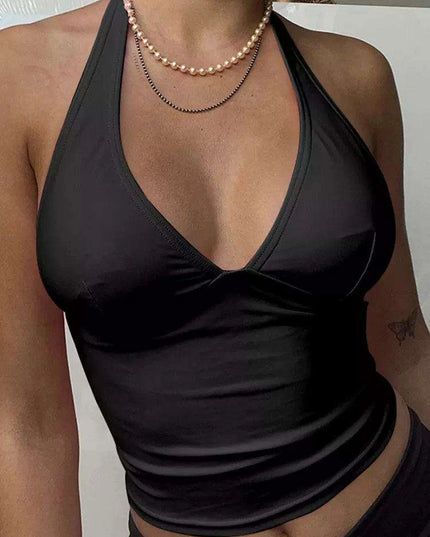 Stylish Off-Shoulder Crop Top with Sensual Open Back Design | Perfect for Night Out Glam