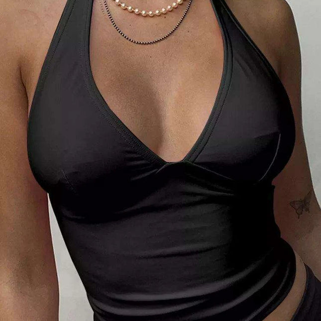 Stylish Off-Shoulder Crop Top with Sensual Open Back Design | Perfect for Night Out Glam