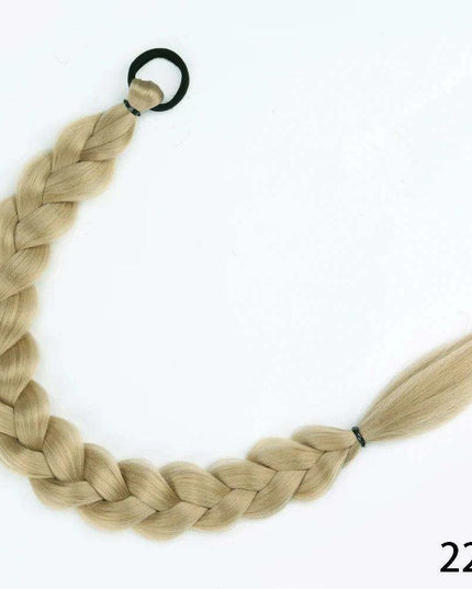 Chic Transformation: 24-Inch Long Twist Braid Ponytail Extensions for Effortless Elegance