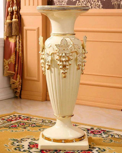 Sophisticated European-Style Ceramic Column Vase