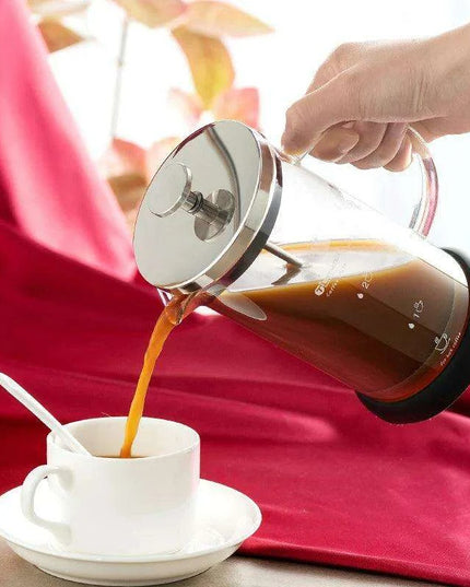 Elegant Handcrafted French Press - Premium Heat-Resistant Glass Coffee Maker for Exceptional Flavor Extraction