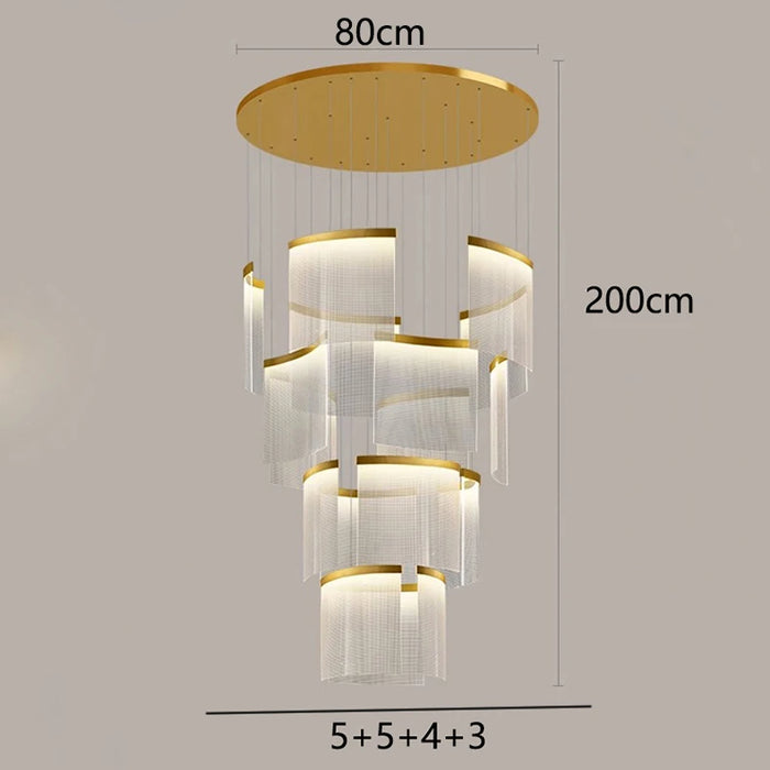 Nordic Elegance Adjustable Chandelier with Remote Control and Height Customization