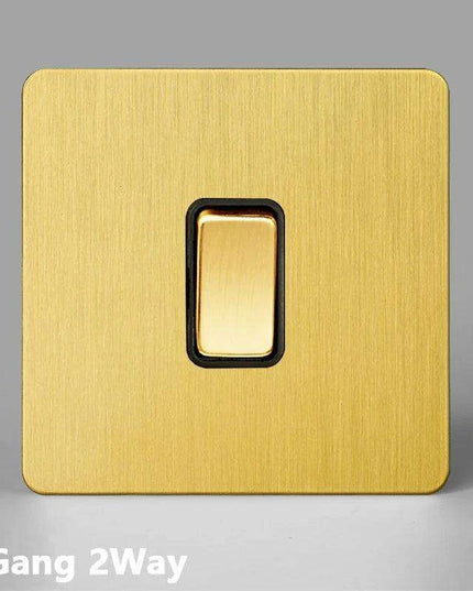 Elegant Vintage Gold Dimmer Switches with USB - 1, 2, 3 Gang 2 Way Sockets for French EU Plugs