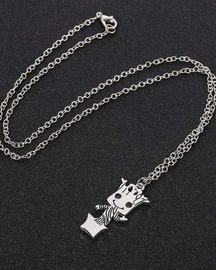 Groot Charm Necklace - Stylish Sci-Fi Jewelry for Women