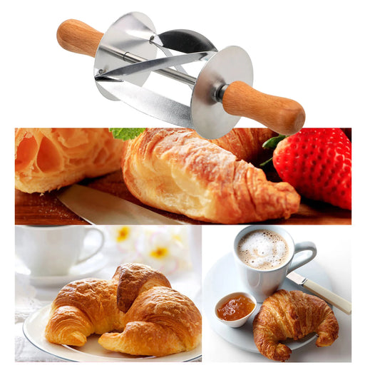 Stainless Steel Dough Cutter Set with Baking Tools and Croissant Rolling Accessory