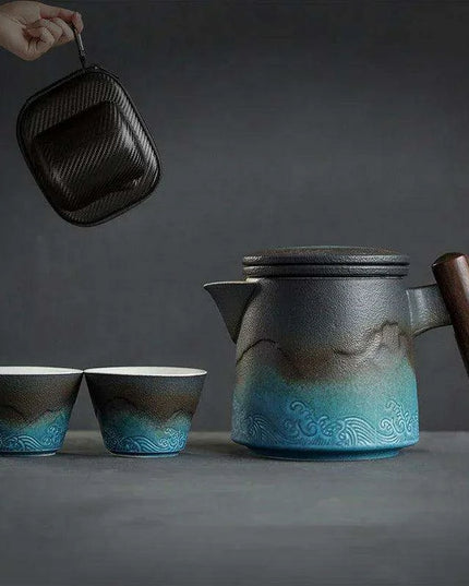 Chic Gradient Travel Tea Set - Perfect for Outdoor Enthusiasts
