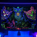 Vibrant Neon Anime Punk Tapestry - Illuminate Your Room with Fluorescent Artistry