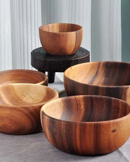 Chic Acacia Wooden Bowl for Children - A Stylish Addition to Mealtime