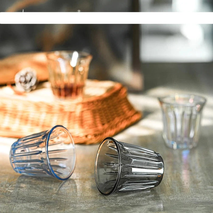 Chic Electroplated Glass Coffee Cup with Vacuum Insulation